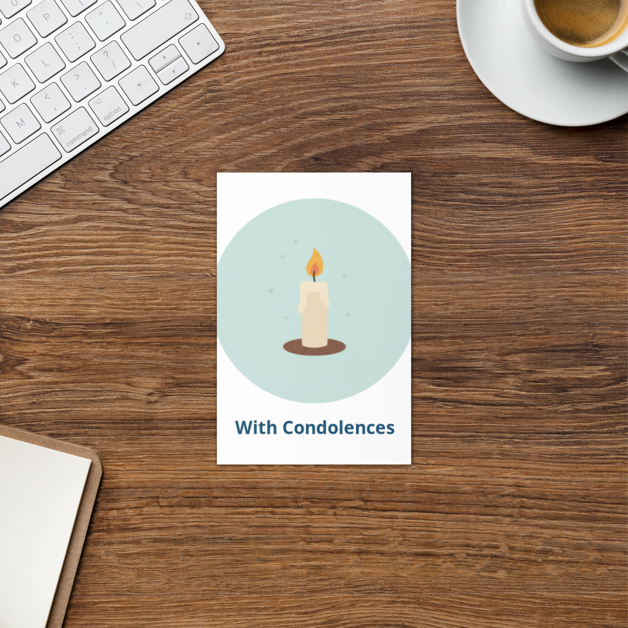 Sympathy Card – With Condolences | Thoughtful Bereavement & Support Greeting Card - Image 2