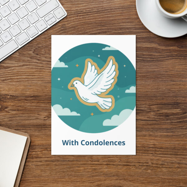 Sympathy Card – With Condolences | Dove of Peace Bereavement Greeting Card