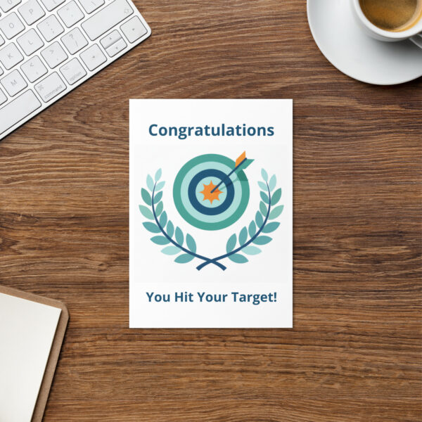 Congratulations You Hit Your Target! Greeting Card - Image 5
