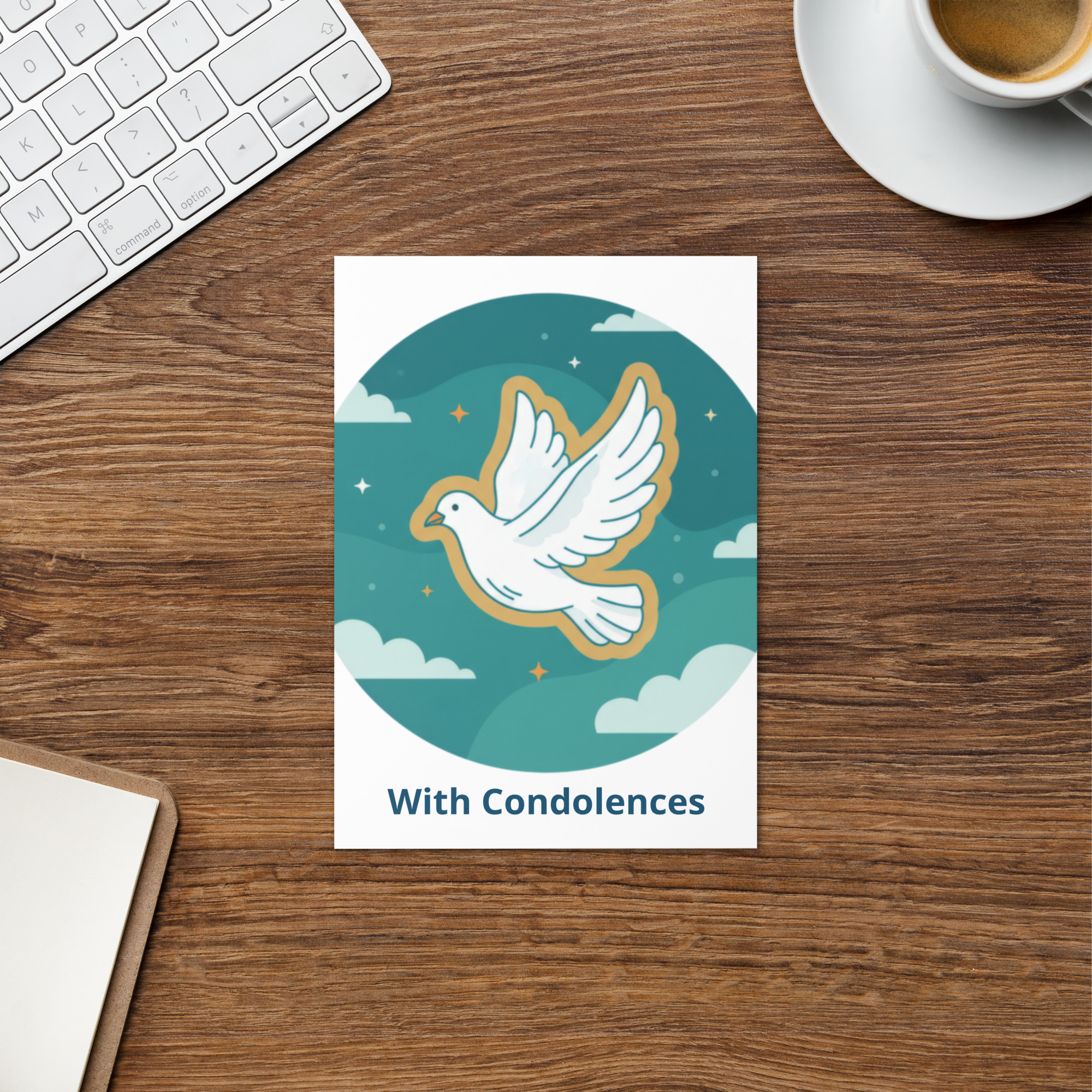Sympathy Card – With Condolences | Dove of Peace Bereavement Greeting Card - Image 5
